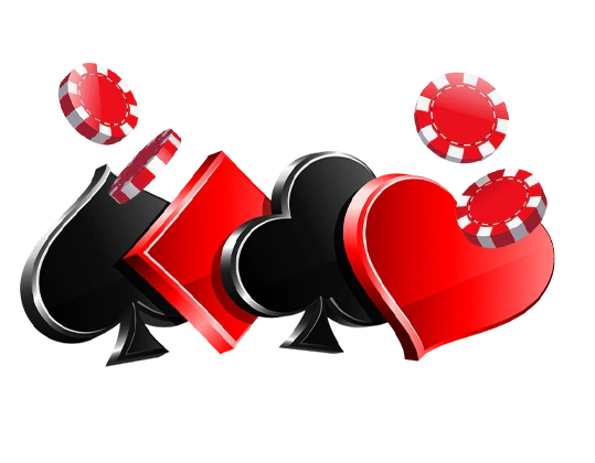 Sexy Baccarat decorative casino graphic with chips.