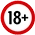 18+ age restriction icon for gambling.