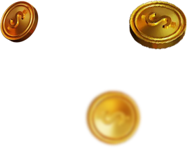 Coin graphic for slots challenge rewards.